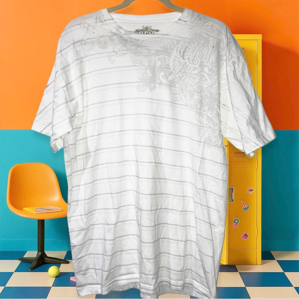O'Neill Surf Co Graphic Print Short Sleeve Cream Color Surf T-Shirt Size X-Large